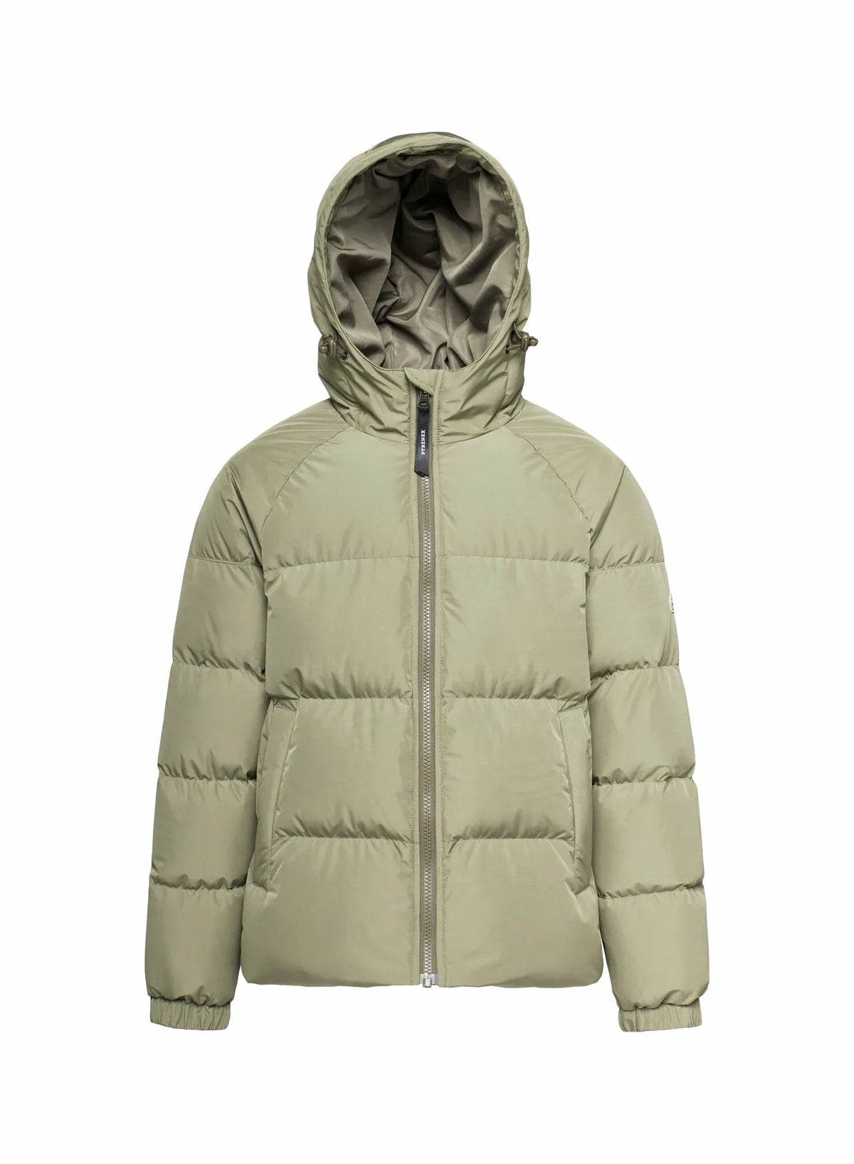 Unisex hooded children's down jacket Pyrenex Sten Smooth light khaki