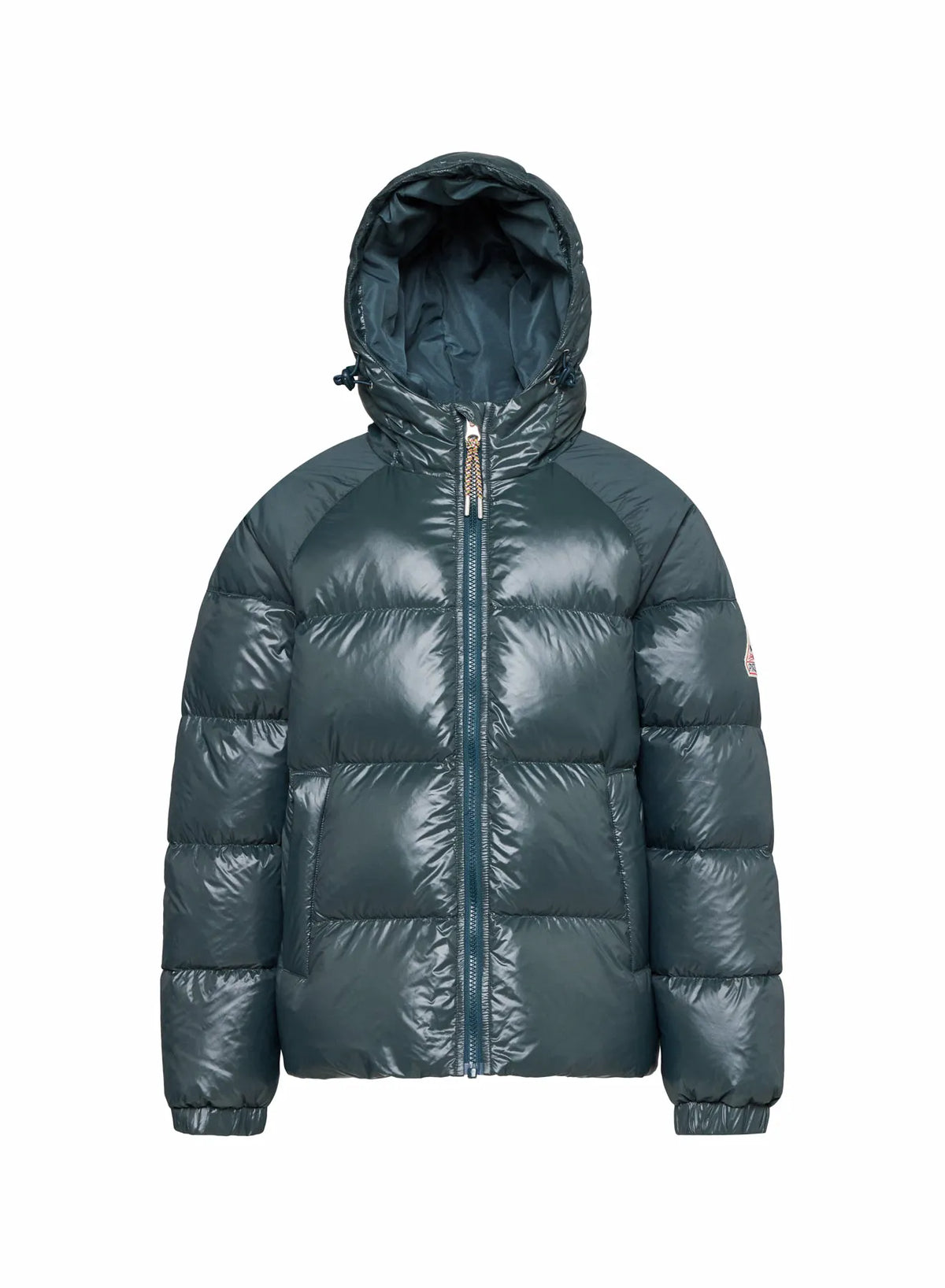 Children's hooded down jacket Pyrenex Sten dark green