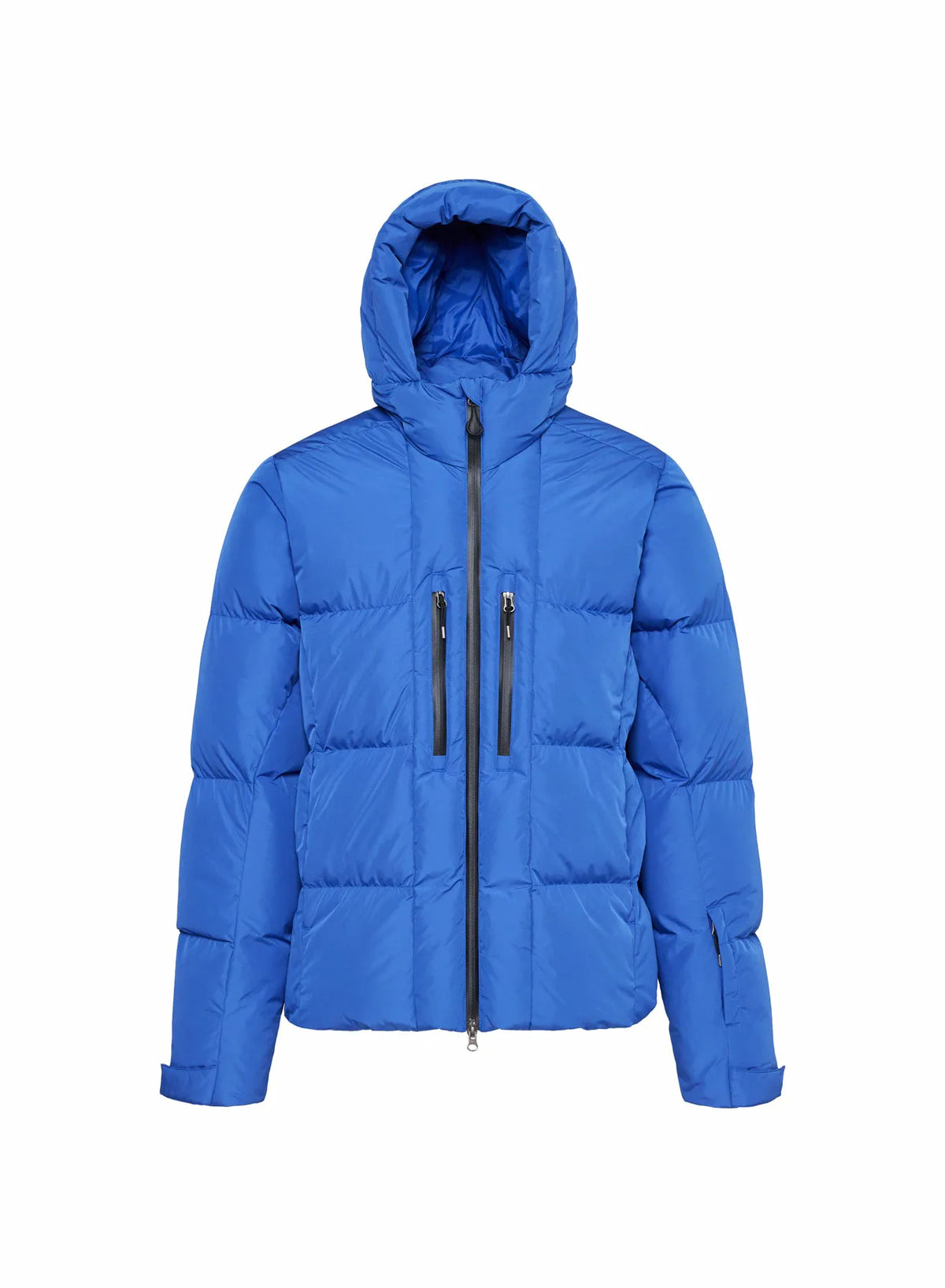 Men's hooded Pyrenex Impulse electric blue down jacket