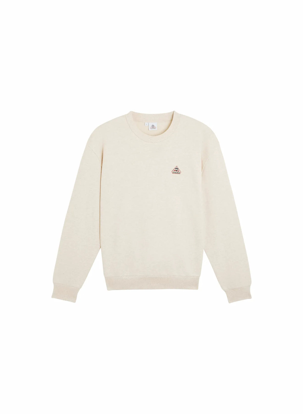 Pyrenex Phase cream unisex round-neck sweatshirt in organic cotton
