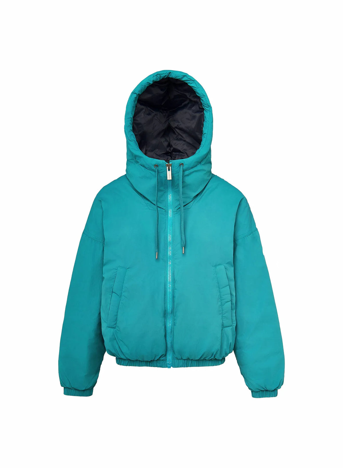 Pyrenex Attitude turquoise blue women's short down parka