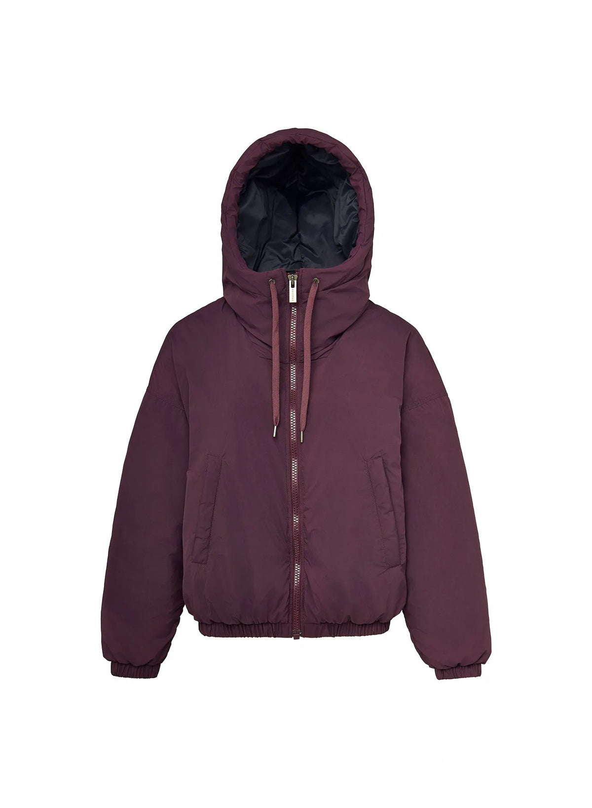 Short down parka for women Pyrenex Attitude dark purple