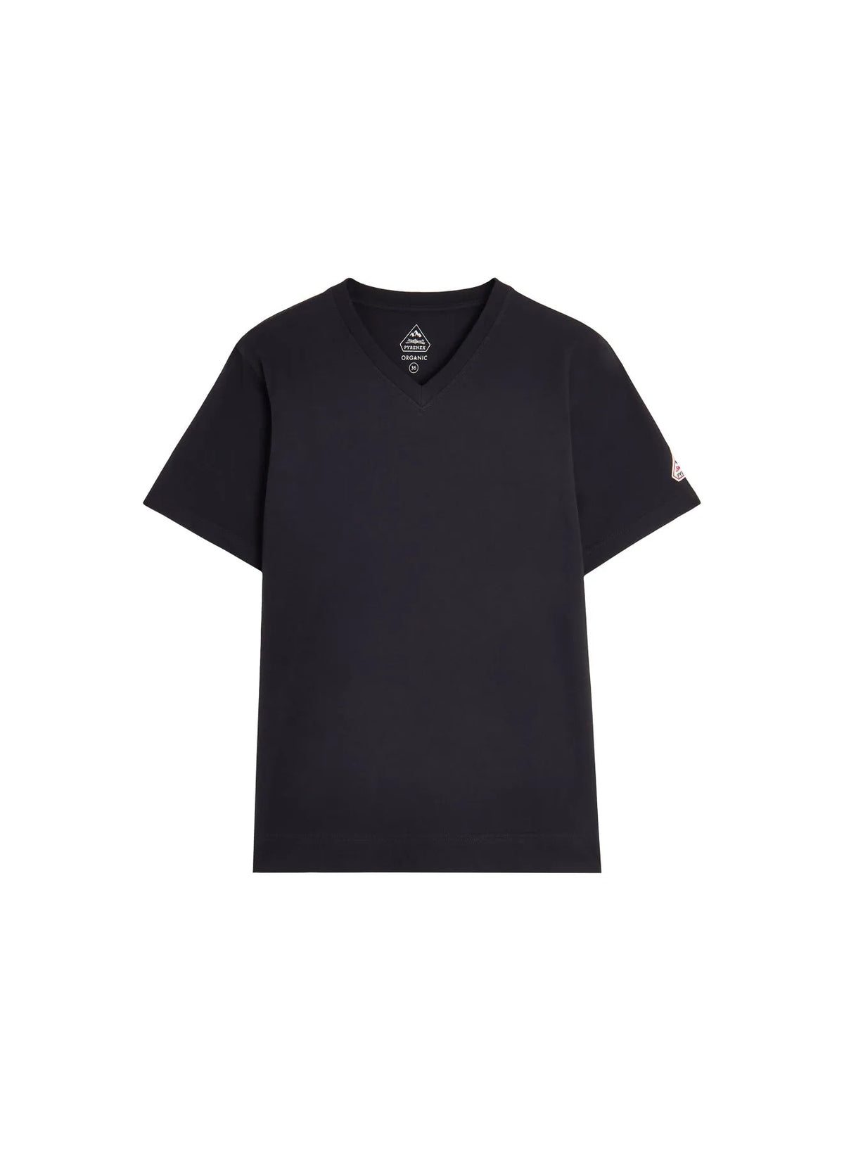 Women's V-neck organic cotton T-shirt Pyrenex Crocus black