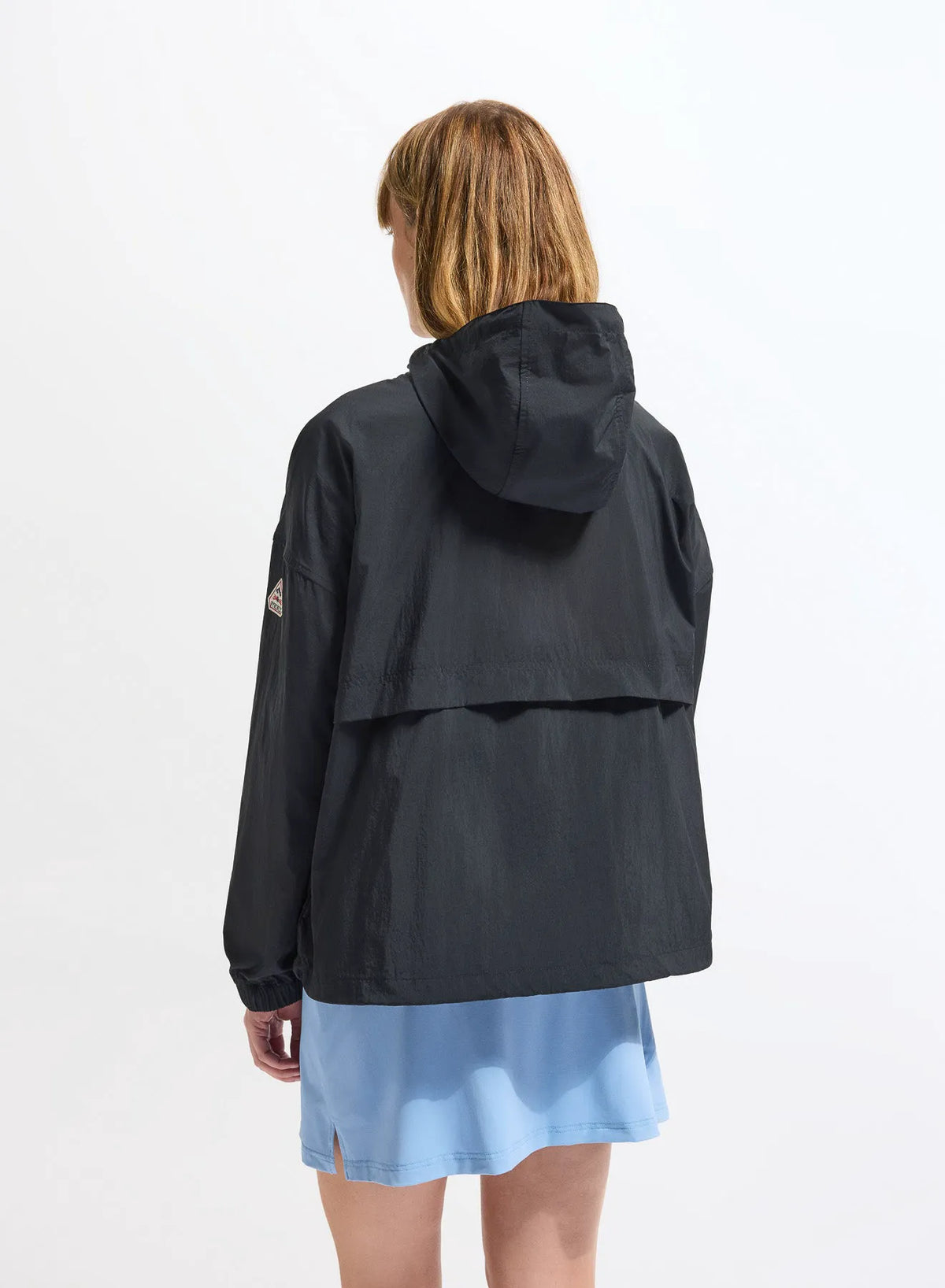 Short women's windbreaker in recycled fabric Pyrenex Yoko Black