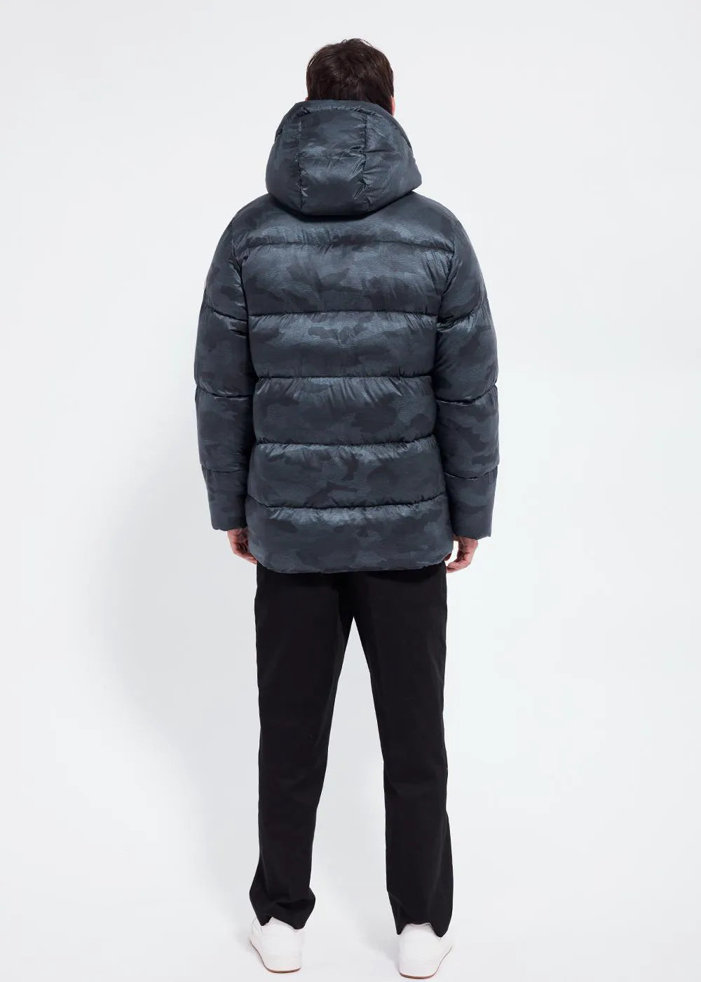 Men's down jacket Evolve Camo Camo blue print