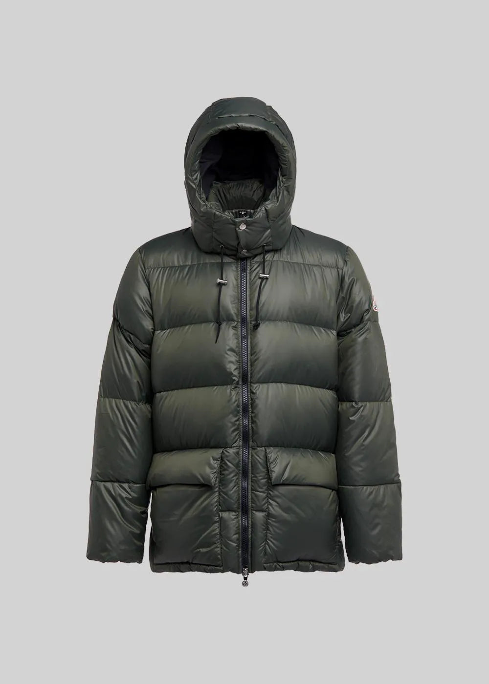 Hooded down jacket for men Pyrenex Evolve Deep khaki