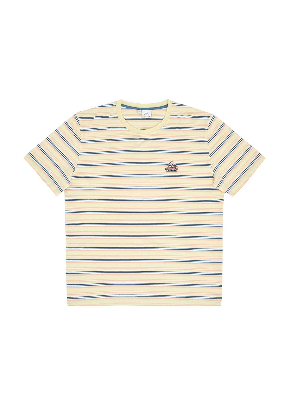 Unisex striped organic cotton t-shirt Pyrenex Horizon Anise flower
