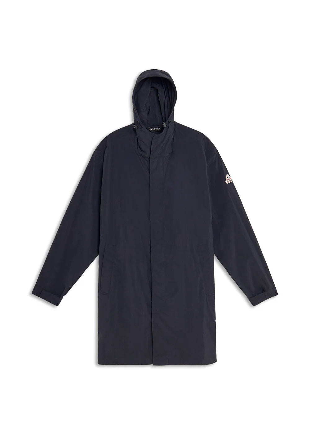 Unisex long hooded windbreaker Torrent Black