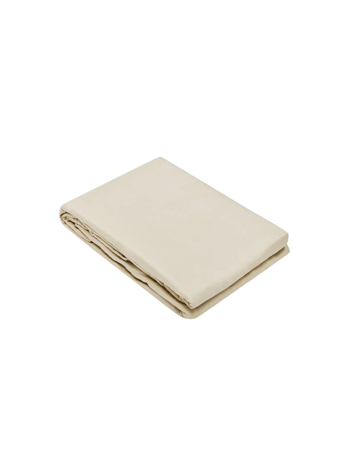 Lily plain ecru fitted sheet in cotton and TENCEL™ Lyocell