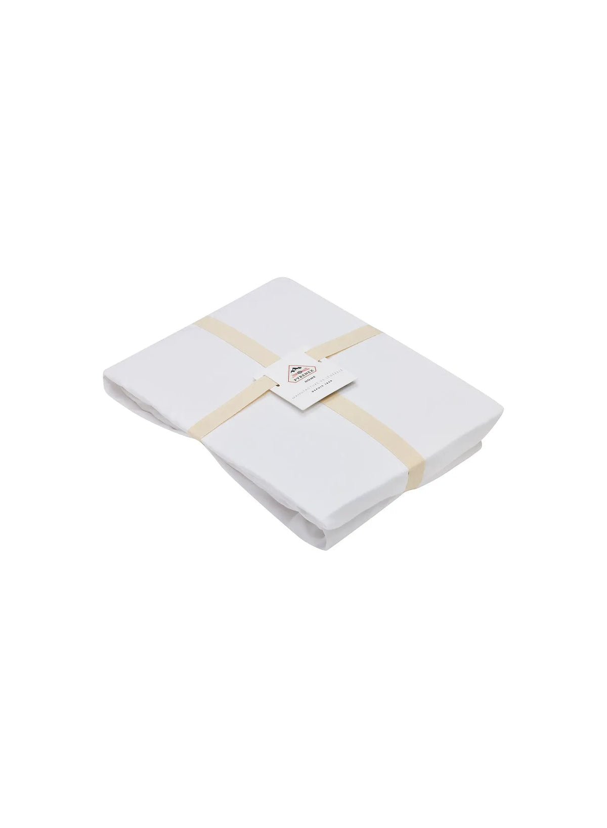 Lily plain white fitted sheet in cotton and TENCEL™ Lyocell