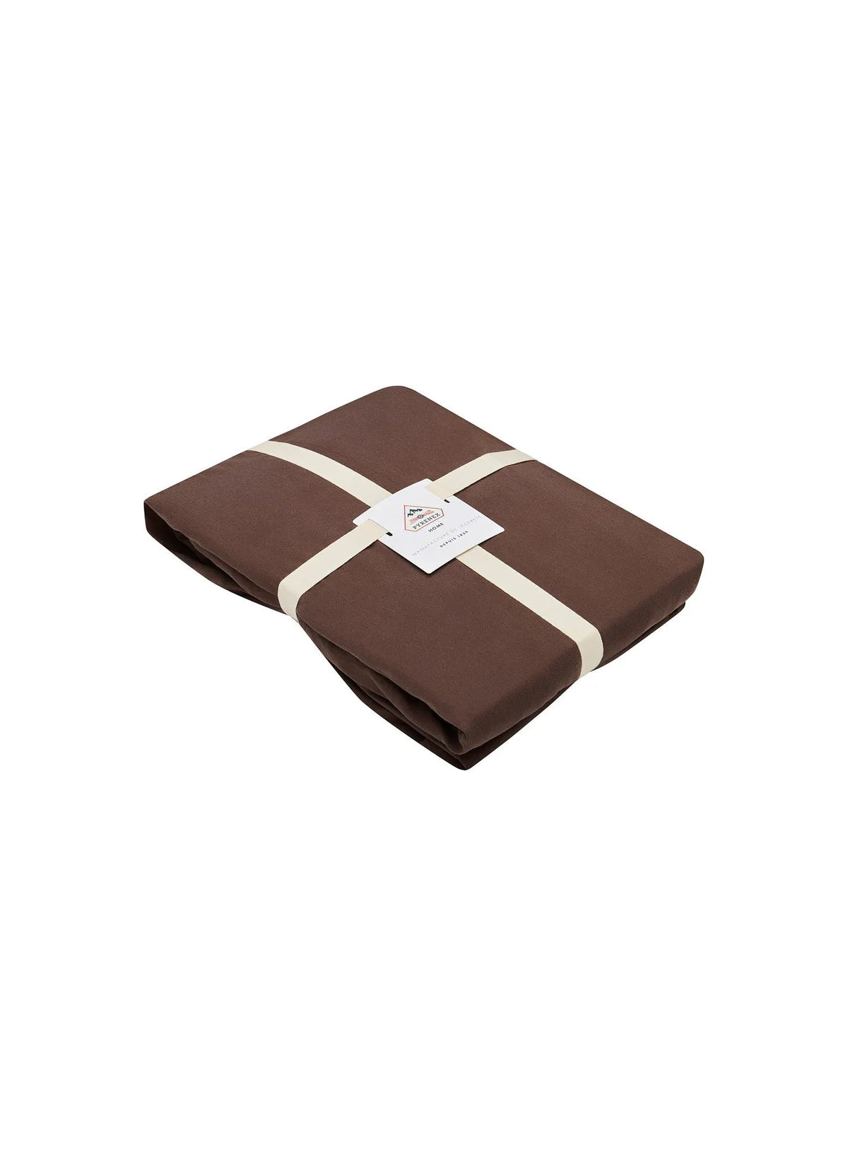 Lily plain chocolate brown fitted sheet in cotton and TENCEL™ Lyocell
