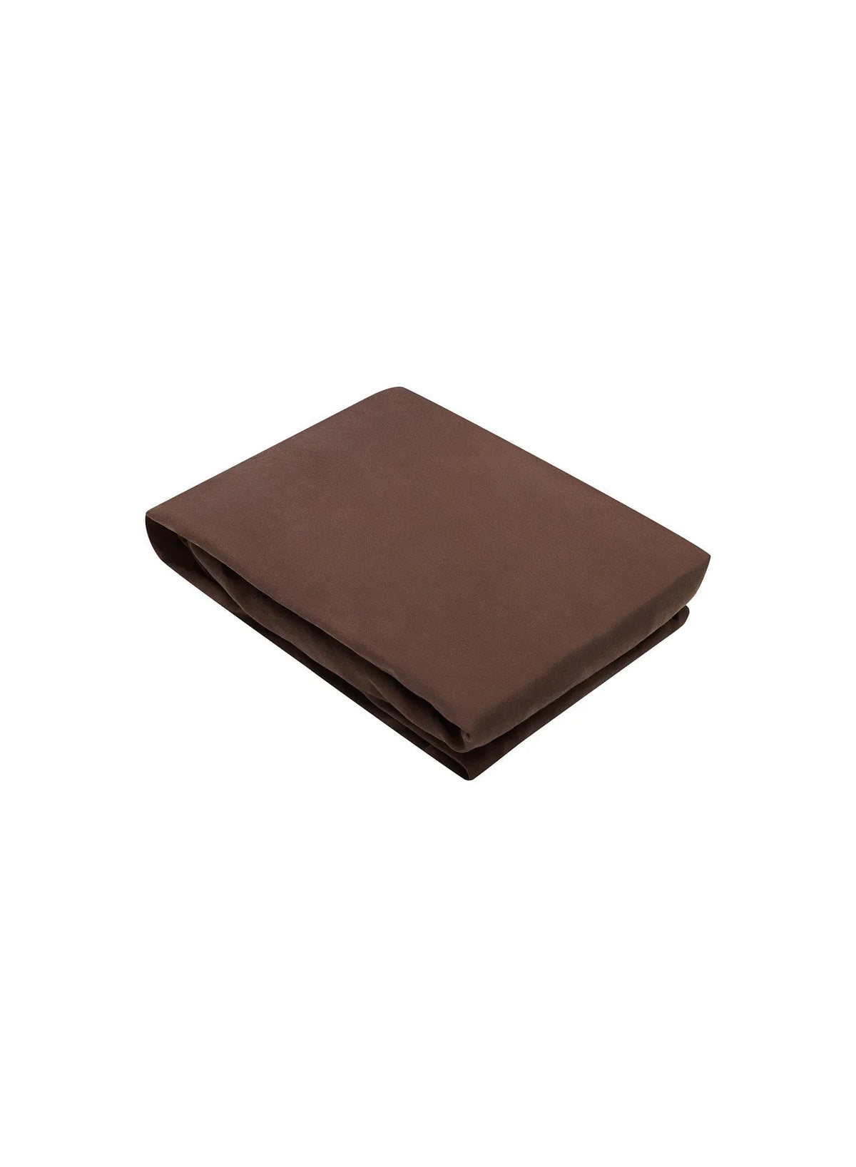Lily plain chocolate brown fitted sheet in cotton and TENCEL™ Lyocell