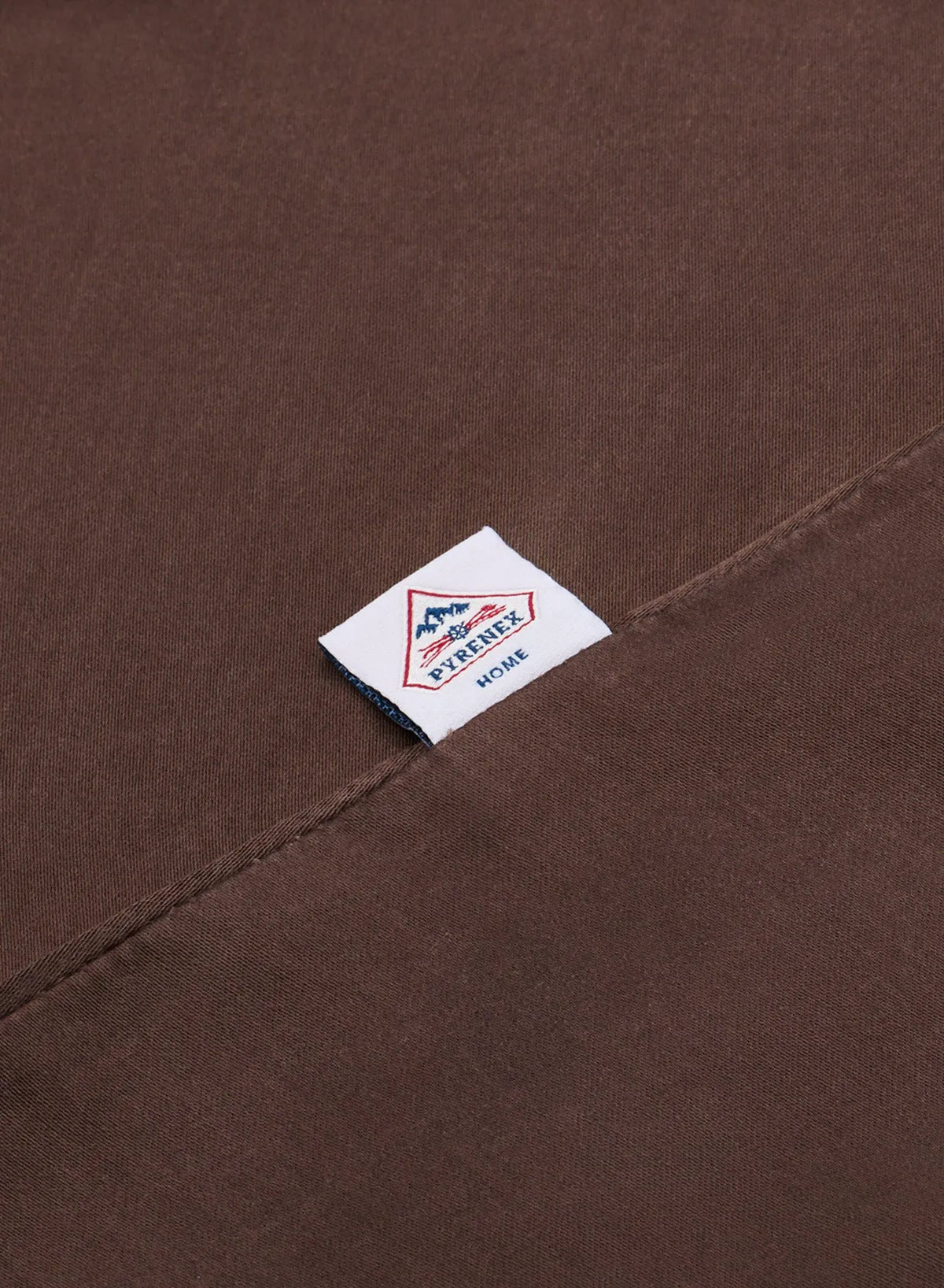 Lily plain chocolate brown fitted sheet in cotton and TENCEL™ Lyocell