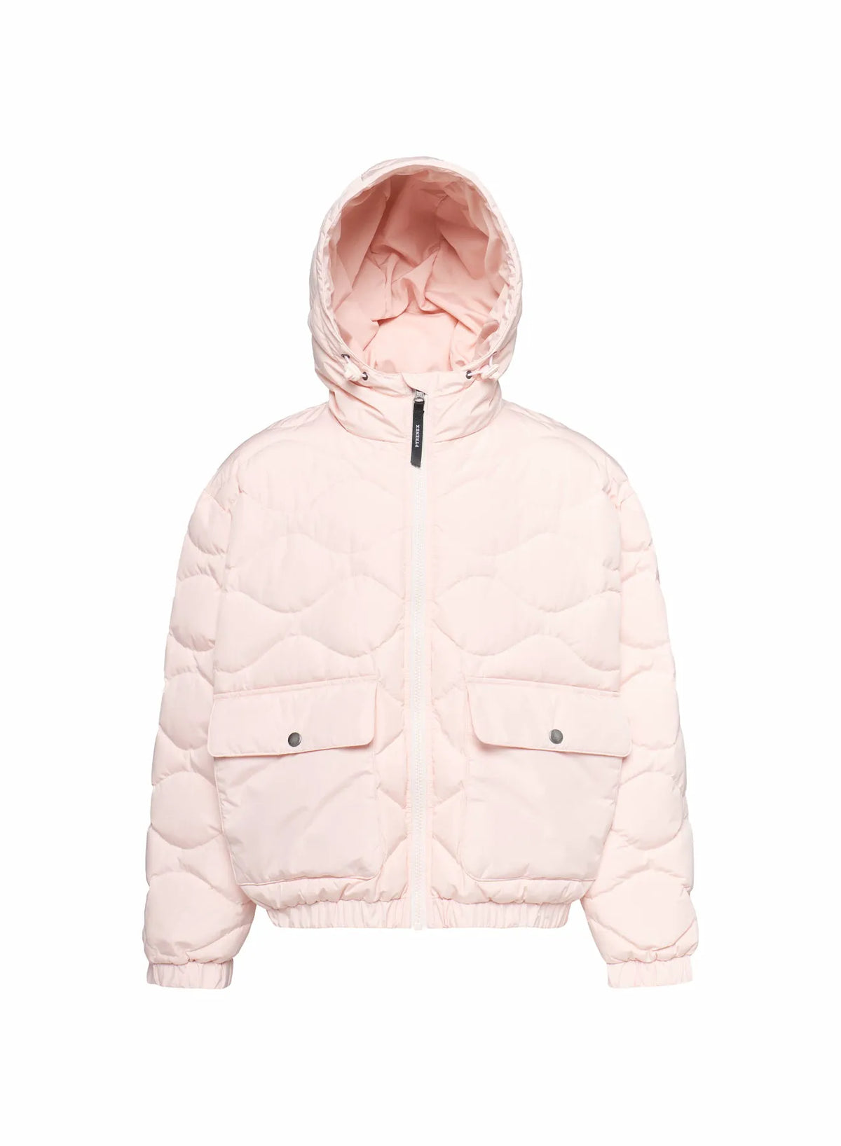 Beille light pink hooded bomber children's down jacket