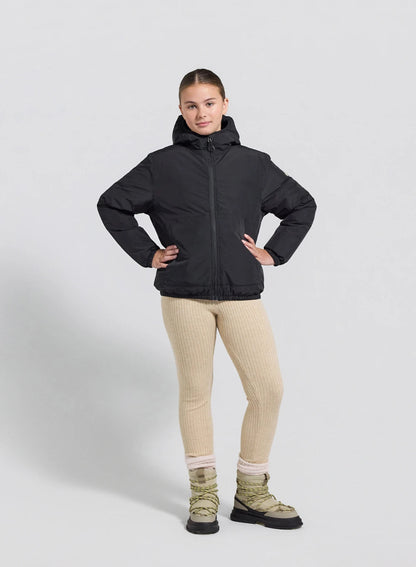 Waterproof hooded down jacket for children Density black