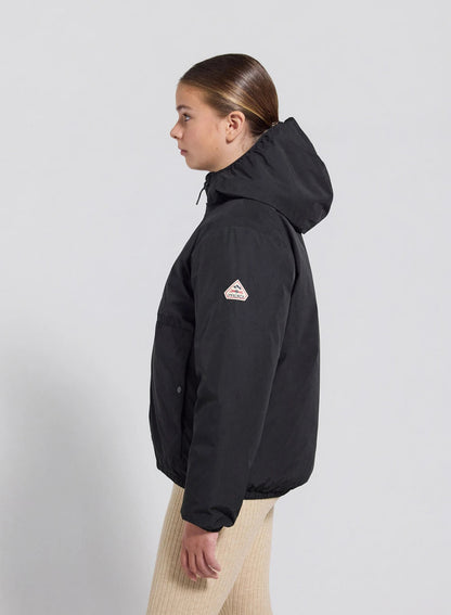 Waterproof hooded down jacket for children Density black