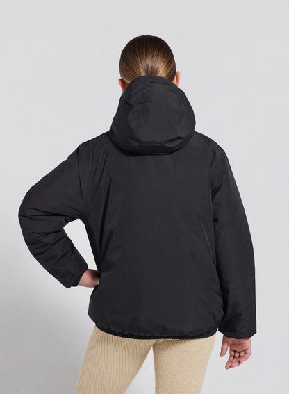 Waterproof hooded down jacket for children Density black