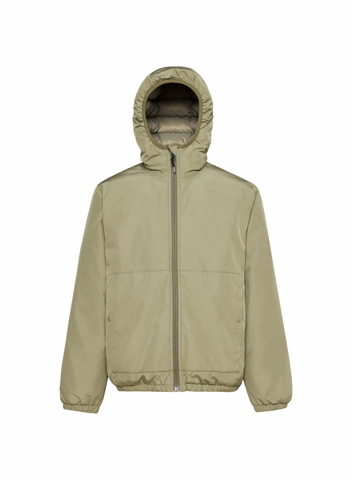Children's hooded waterproof down jacket Density light khaki