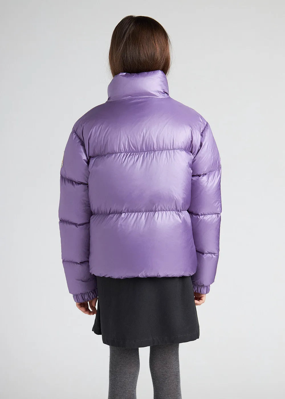 Shiny girls' down jacket Pyrenex Goldin Purple Heart