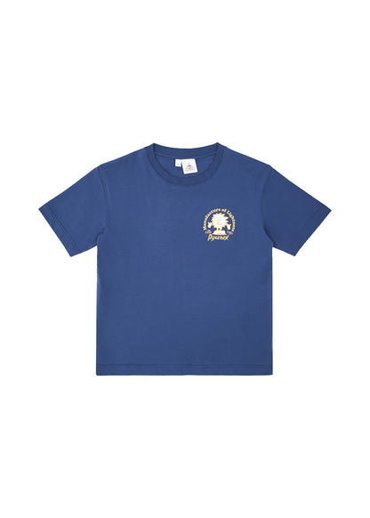 Unisex organic cotton T-shirt Pyrenex Mfg Tee blue