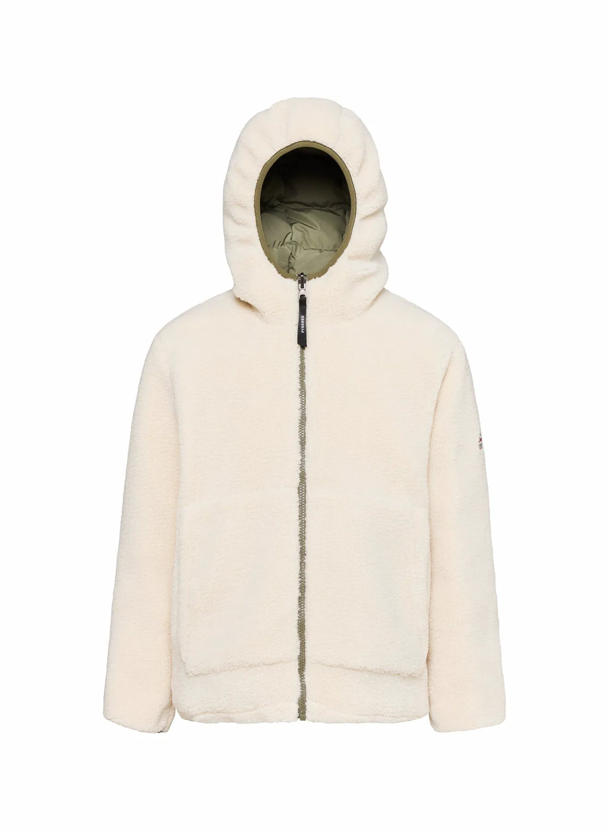Children's Pyrenex Keylinn reversible down jacket in light khaki