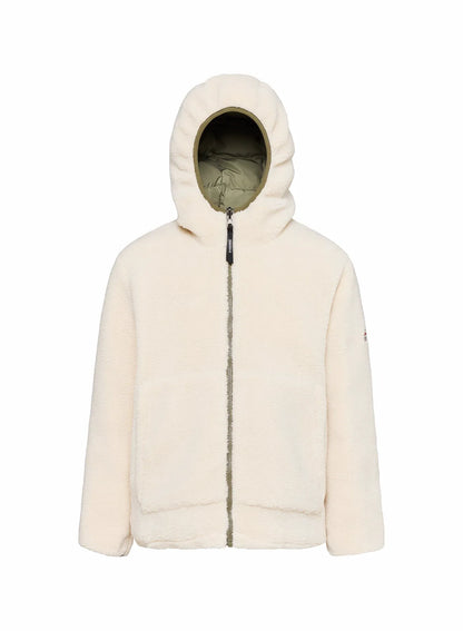 Children's Pyrenex Keylinn reversible down jacket in light khaki