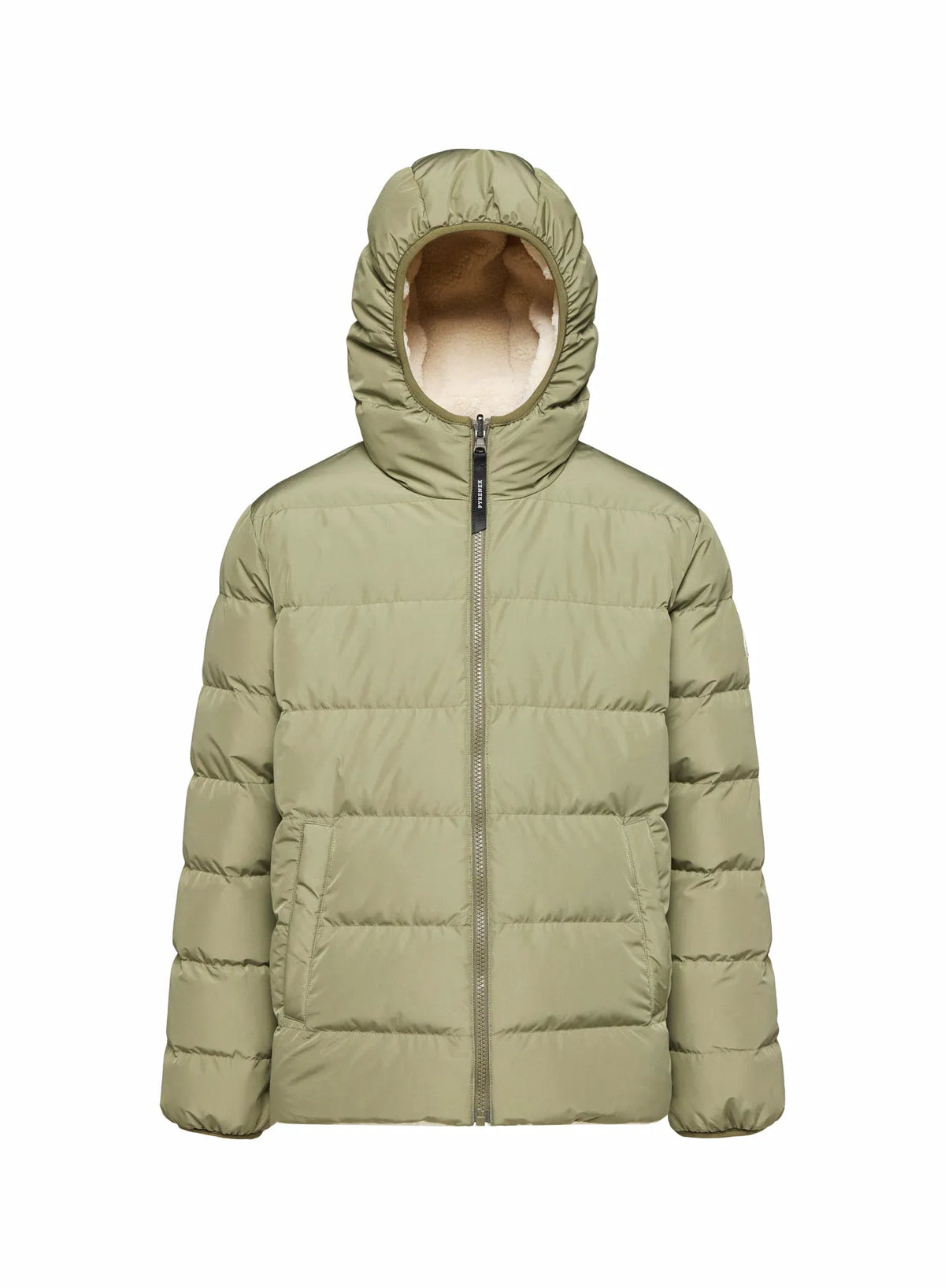 Children's Pyrenex Keylinn reversible down jacket in light khaki