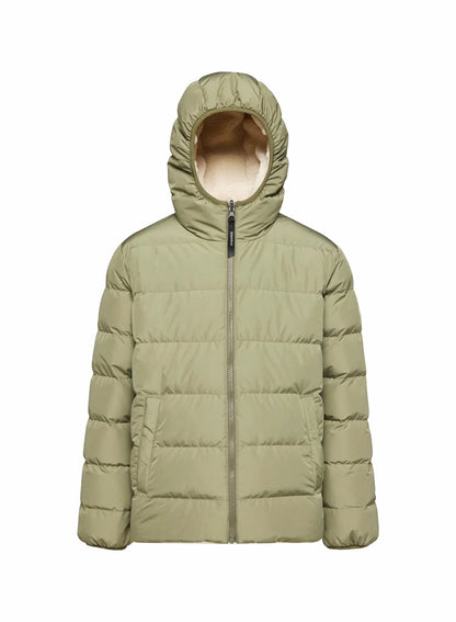 Children's Pyrenex Keylinn reversible down jacket in light khaki