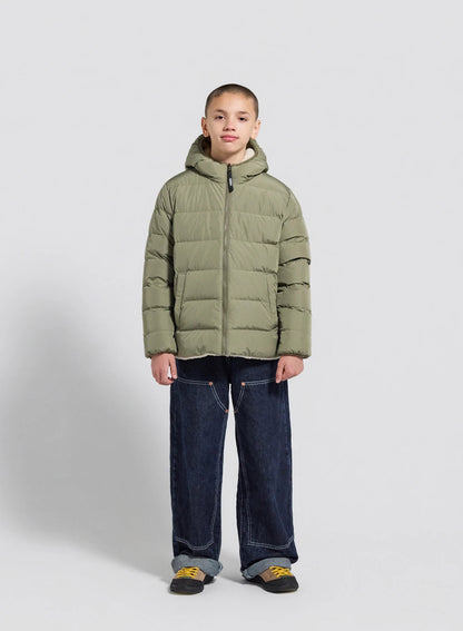 Children's Pyrenex Keylinn reversible down jacket in light khaki