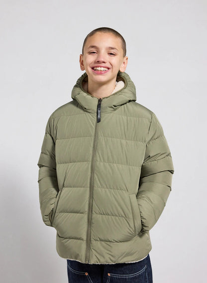 Children's Pyrenex Keylinn reversible down jacket in light khaki
