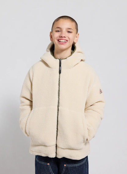 Children's Pyrenex Keylinn reversible down jacket in light khaki