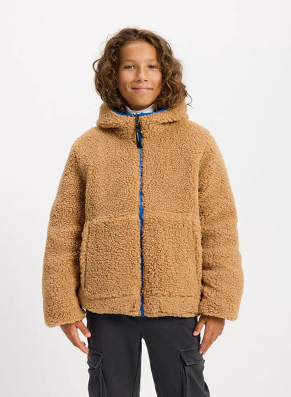 Pyrenex Keylinn children's reversible down jacket in electric blue
