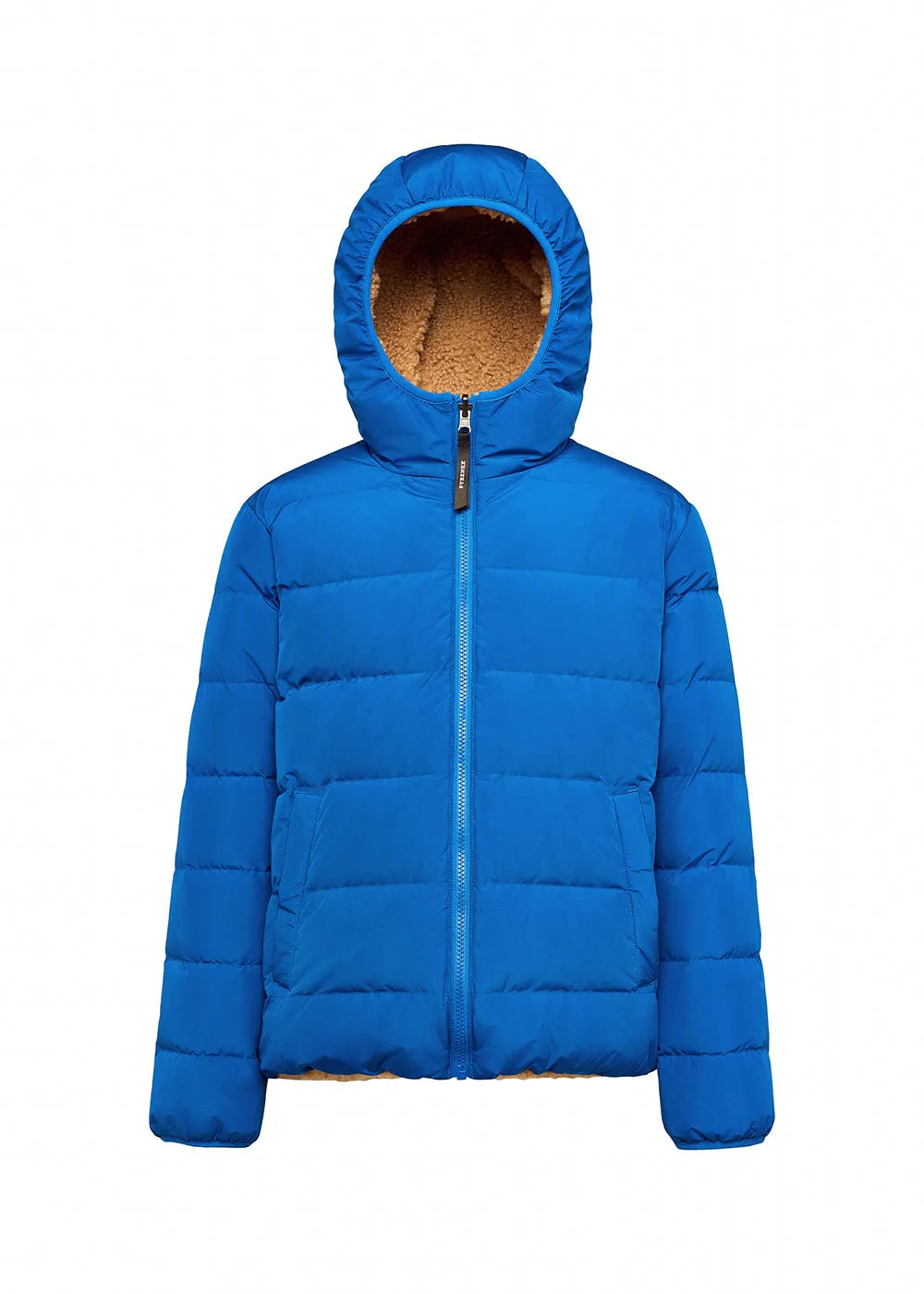 Pyrenex Keylinn children's reversible down jacket in electric blue