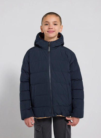 Pyrenex Keylinn children's reversible navy blue down jacket