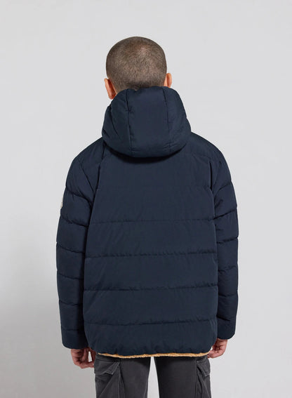Pyrenex Keylinn children's reversible navy blue down jacket