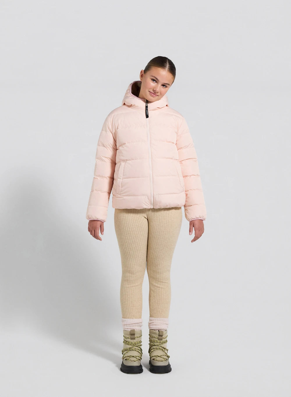 Children's reversible down jacket Pyrenex Keylinn light pink