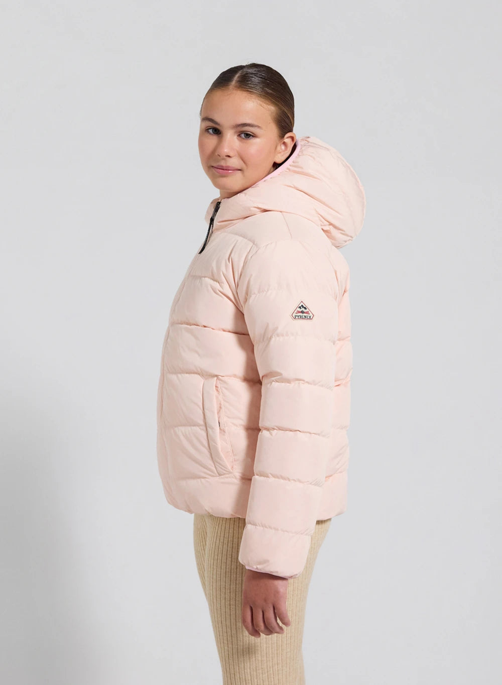 Children's reversible down jacket Pyrenex Keylinn light pink