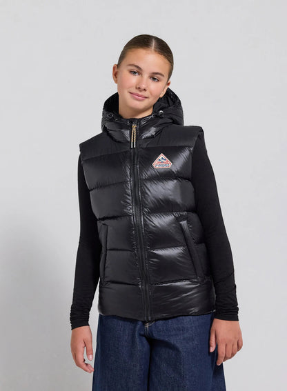 Pyrenex John black sleeveless children's down jacket