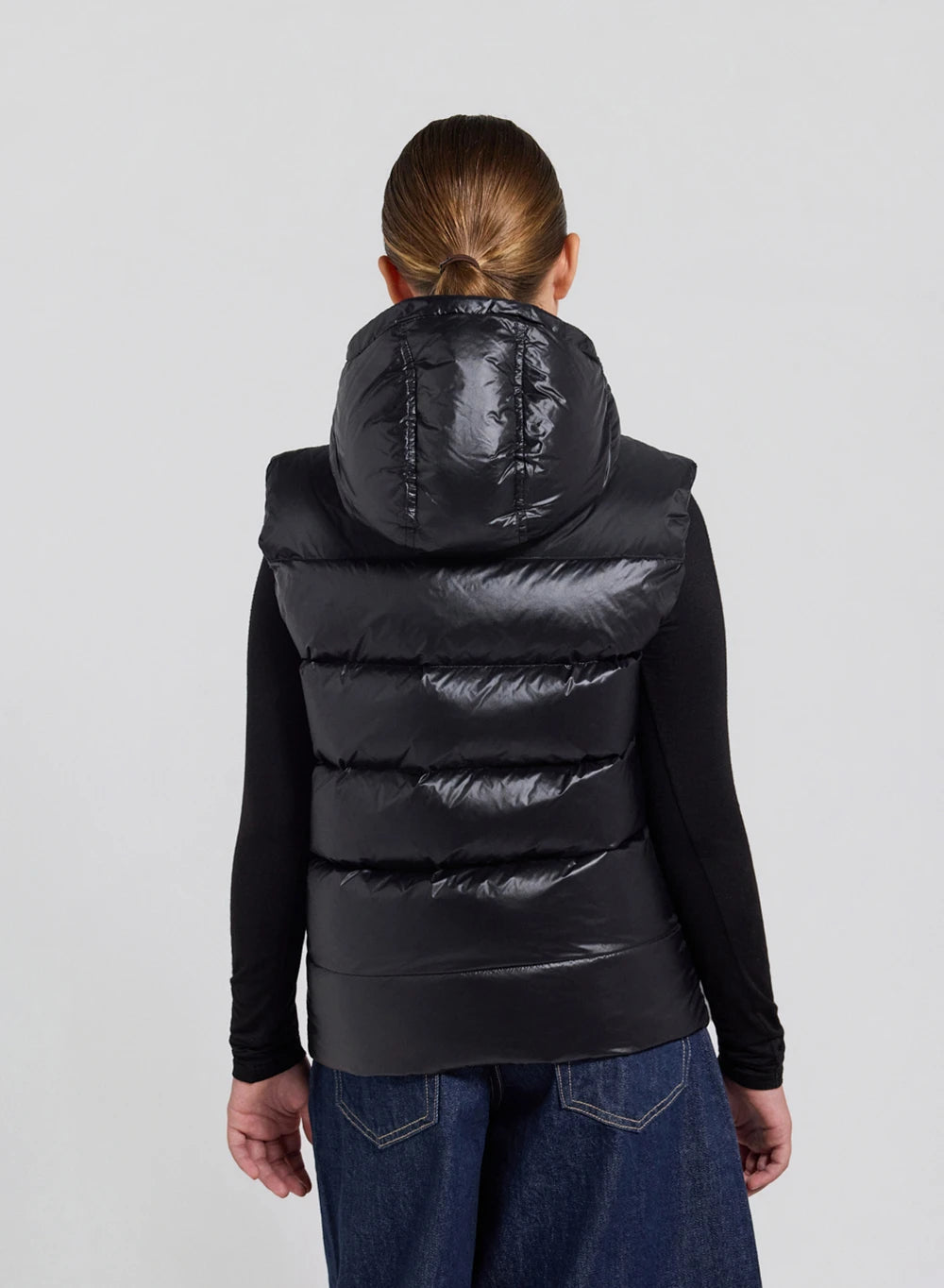 Pyrenex John black sleeveless children's down jacket