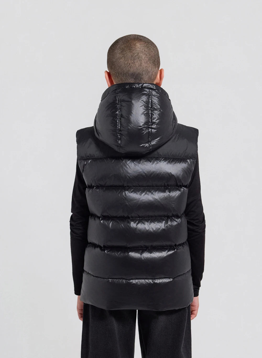 Pyrenex John black sleeveless children's down jacket
