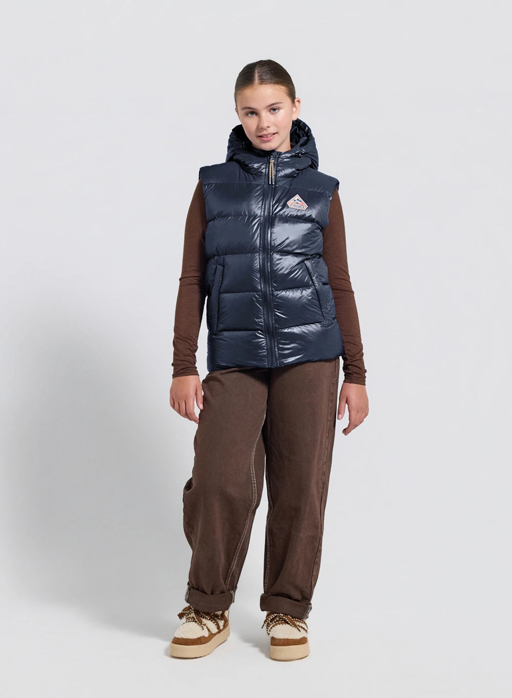 Pyrenex John children's sleeveless down jacket in navy blue