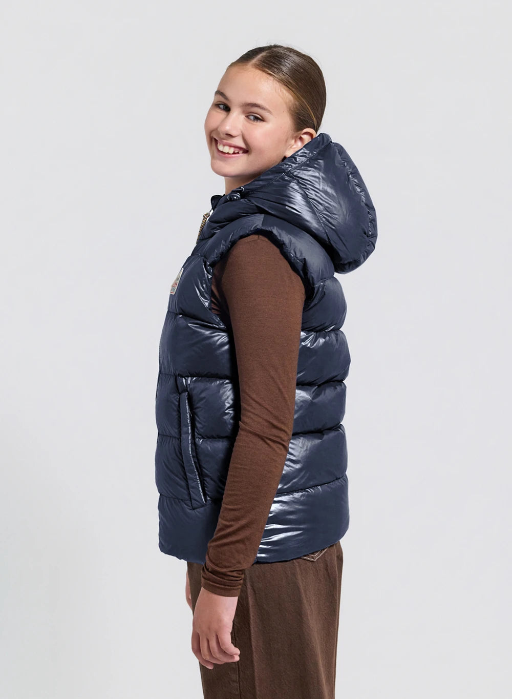 Pyrenex John children's sleeveless down jacket in navy blue