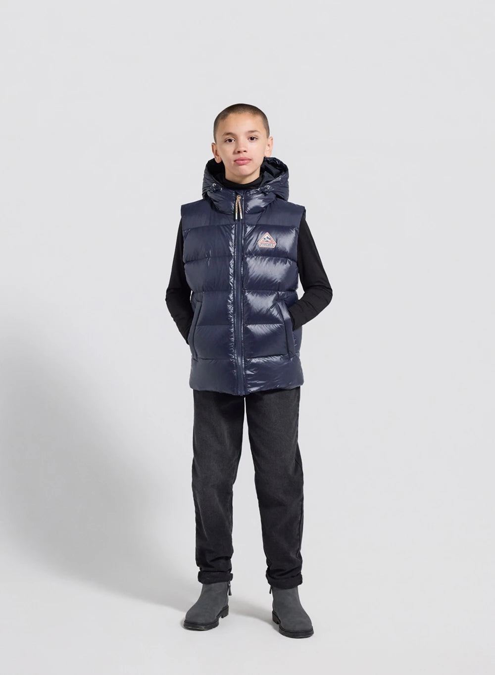 Pyrenex John children's sleeveless down jacket in navy blue