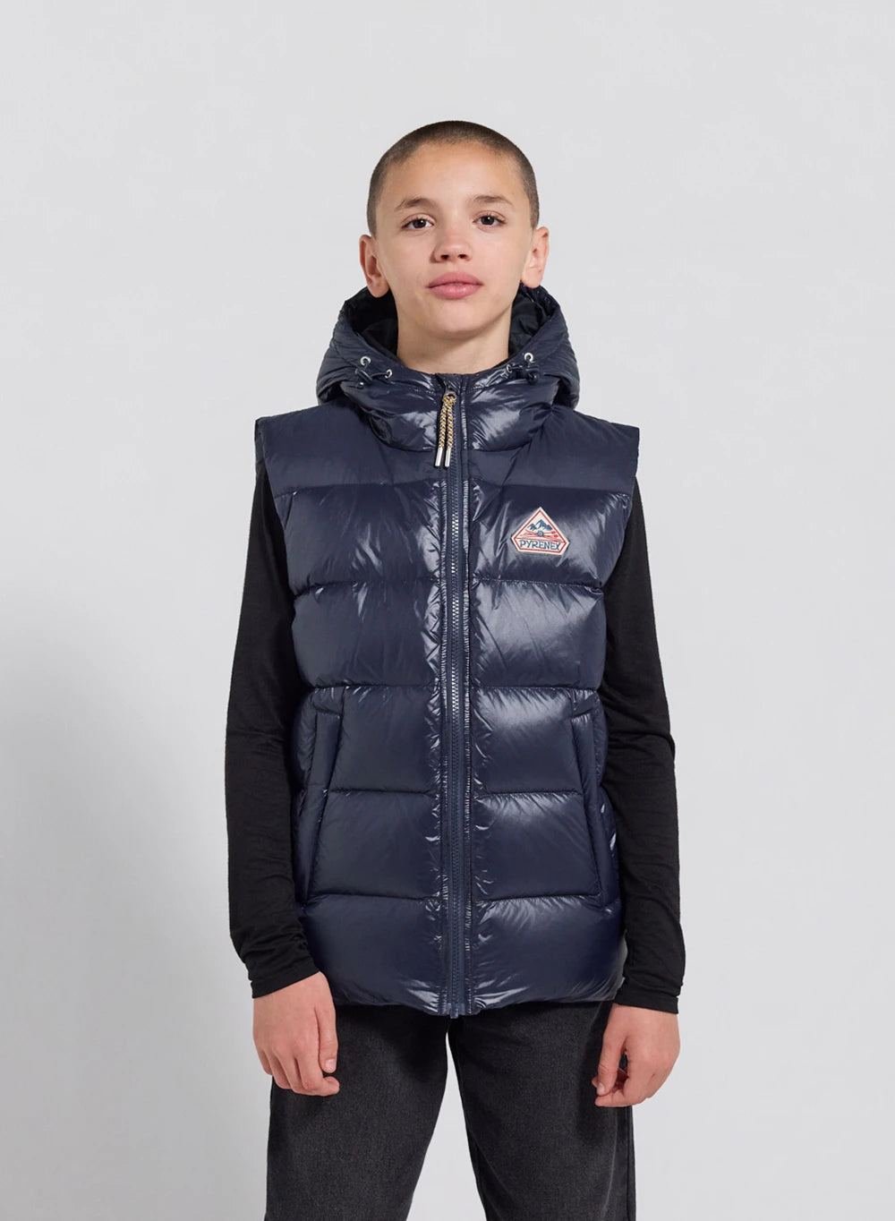 Pyrenex John children's sleeveless down jacket in navy blue