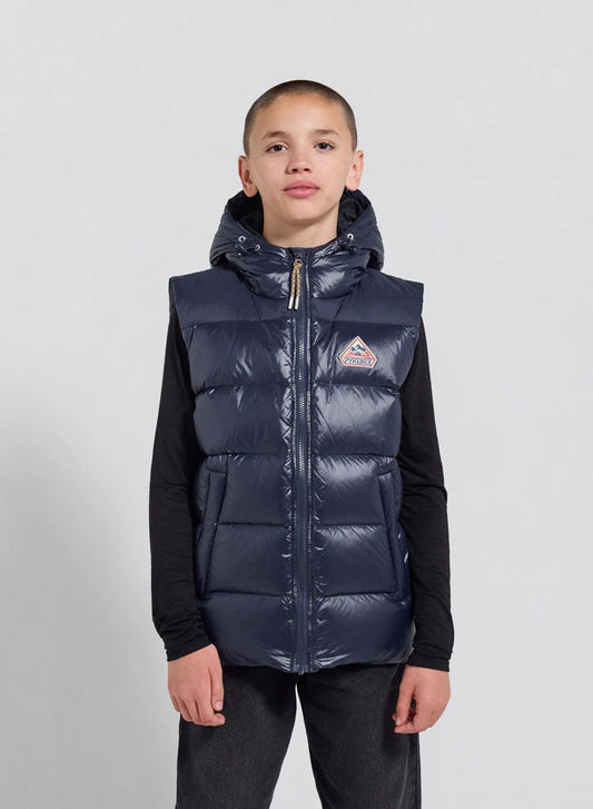 Pyrenex John children's sleeveless down jacket in navy blue