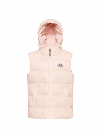 Pyrenex John pale pink children's sleeveless down jacket