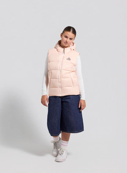 Pyrenex John pale pink children's sleeveless down jacket