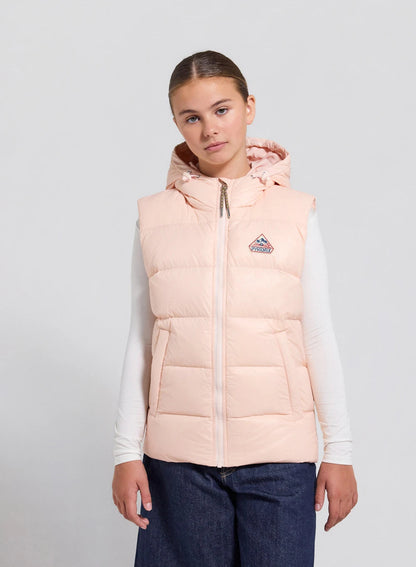 Pyrenex John pale pink children's sleeveless down jacket