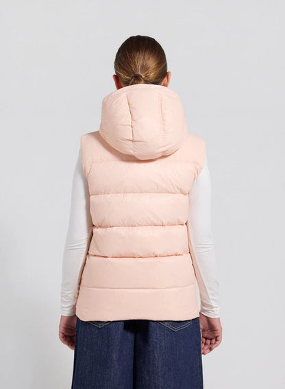Pyrenex John pale pink children's sleeveless down jacket