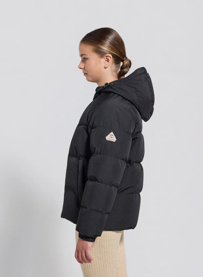 Children's unisex hooded down jacket Pyrenex Sten Smooth black